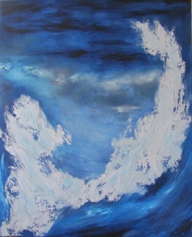Peinture intitulée "Tsunami" par Marc Lasserre, Œuvre d'art originale, Huile