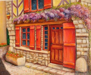 Painting titled "la vinatière" by Marc Lejeune, Original Artwork, Oil