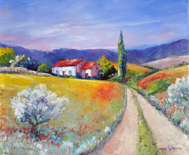 Peinture intitulée "paysage-provencal.j…" par Marc Lejeune, Œuvre d'art originale