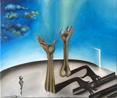 Peinture intitulée "Le Regard naïf aux…" par Marc Leoanet, Œuvre d'art originale, Acrylique