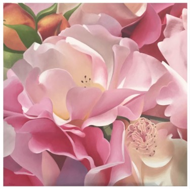Peinture intitulée "Floral 1" par Marc Palluy, Œuvre d'art originale, Huile