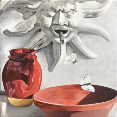 Pintura intitulada "Sur ma terrasse 1" por Marc Palluy, Obras de arte originais, Acrílico