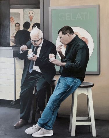 Peinture intitulée "La gelateria" par Marc Palluy, Œuvre d'art originale, Acrylique