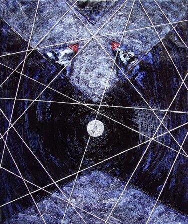 Картина под названием "Le jean électrique…" - Marc Paluch, Подлинное произведение искусства, Масло