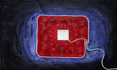 Картина под названием "Le jean virtuel de…" - Marc Paluch, Подлинное произведение искусства, Масло