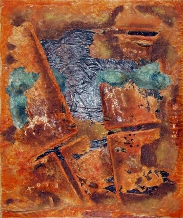 Painting titled "Strate 008 par Sink…" by Marc Sinkiewicz, Original Artwork, Oil