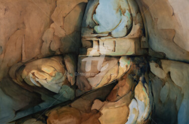 Pintura titulada "Propeller" por Marc St-Jean, Obra de arte original, Oleo Montado en Bastidor de camilla de madera