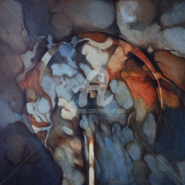 Картина под названием "Univers 3" - Marc St-Jean, Подлинное произведение искусства, Масло Установлен на Деревянная рама для…