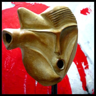 Sculpture intitulée "Bouche à Oreille" par Marc Taupin, Œuvre d'art originale, Métaux