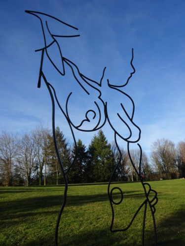 Escultura intitulada "L'Indécise" por Marc Terrade, Obras de arte originais, Metais