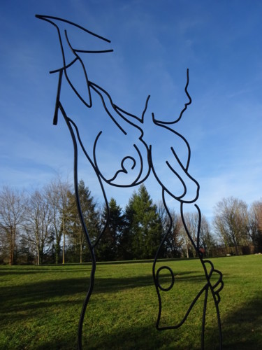 Sculpture titled "L'Indécise" by Marc Terrade, Original Artwork, Metals