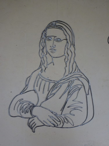 Mona-Lisa Sculpture intitulée "Mona-Lisa" par Marc Terrade, Œuvre d'art originale, Métaux
