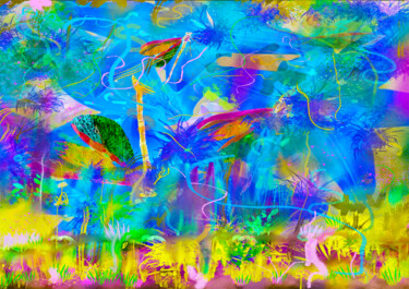 Digitale Kunst mit dem Titel "A Sea of Dreams" von Marc Vandermeer, Original-Kunstwerk, Digitale Malerei