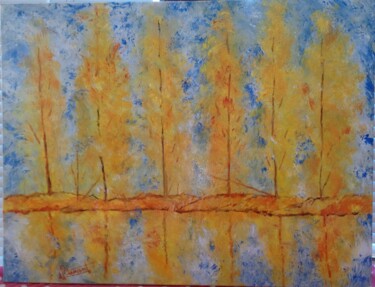 Peinture intitulée "Jour d'automne" par Marc Vincent, Œuvre d'art originale, Huile