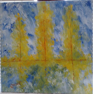 Malerei mit dem Titel "COULEURS D'AUTOMNE" von Marc Vincent, Original-Kunstwerk, Öl
