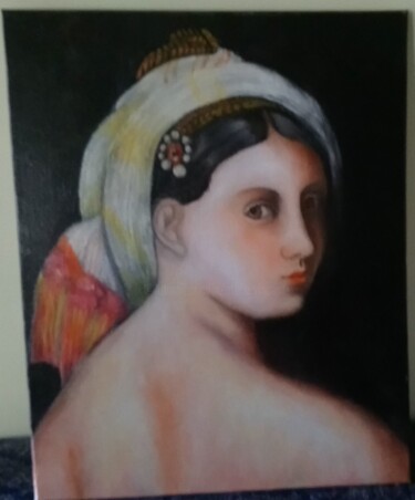 Schilderij getiteld "Odalisque" door Marc Vincent, Origineel Kunstwerk, Olie