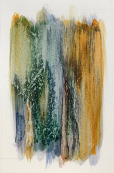 Peinture intitulée "Le paysage se voile" par Vuillermoz Marc, Œuvre d'art originale, Tempera