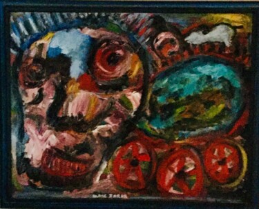 Pintura intitulada "LA BÊTE DE GUERRE" por Marc Zarka, Obras de arte originais, Óleo