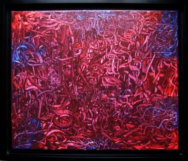 Картина под названием "SUPERSTITION" - Marc, Подлинное произведение искусства, Акрил Установлен на Деревянная рама для носил…