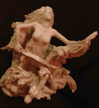 Skulptur mit dem Titel "centauresse" von Marc De Lassus Saint-Geniès, Original-Kunstwerk