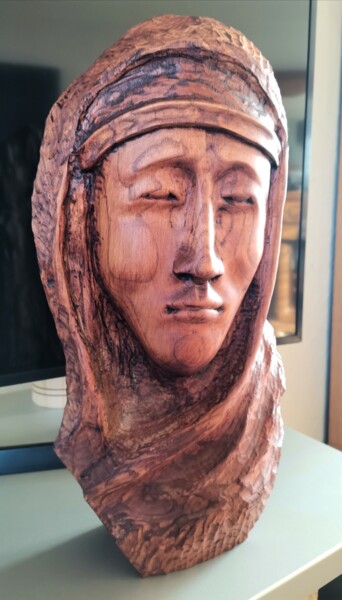 雕塑 标题为“Méditation” 由Seraphin, 原创艺术品, 木
