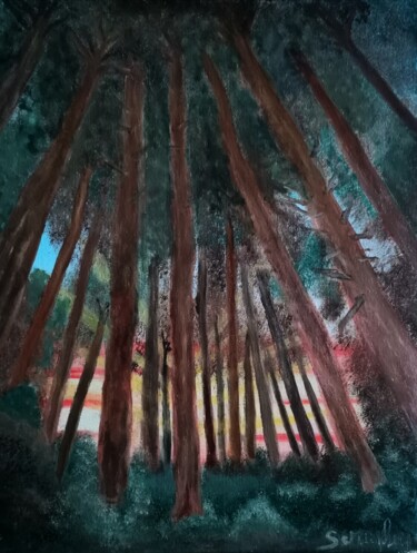 Peinture intitulée "Perspective." par Seraphin, Œuvre d'art originale, Huile