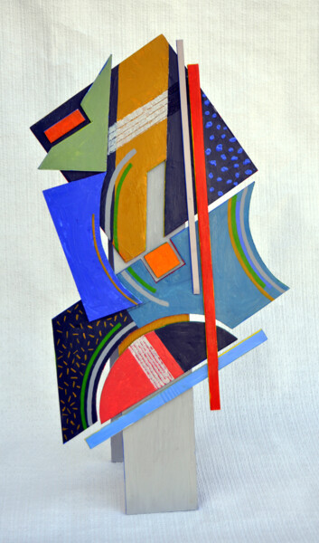 Sculpture titled "composition N°4" by Marcel Baugier, Original Artwork, Acrylic