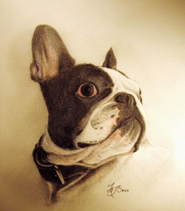 Peinture intitulée ""Régate" Bulldogue…" par Marcel Boos, Œuvre d'art originale