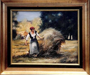 Painting titled "Fenaison selon J. D…" by Marcel Boos, Original Artwork