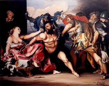 Peinture intitulée "Samson et Dalila se…" par Marcel Boos, Œuvre d'art originale