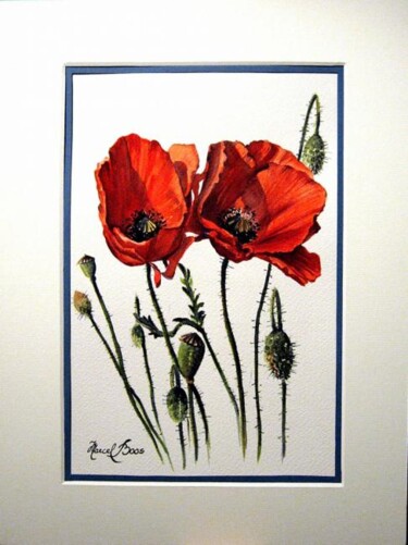 Peinture intitulée "Coquelicots" par Marcel Boos, Œuvre d'art originale