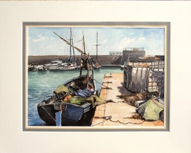 Painting titled "Port du Cros de Cag…" by Marcel Boos, Original Artwork