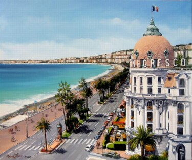 Peinture intitulée "le "NEGRESCO" à Nice" par Marcel Boos, Œuvre d'art originale