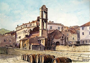 Peinture intitulée "L'ancienne église d…" par Marcel Boos, Œuvre d'art originale