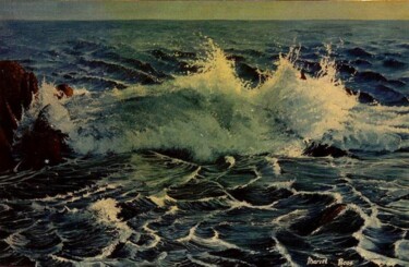 Peinture intitulée "vague" par Marcel Boos, Œuvre d'art originale