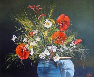 Peinture intitulée "Bouquet champêtre" par Marcel Boos, Œuvre d'art originale
