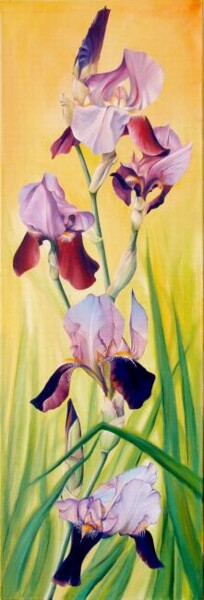 Peinture intitulée "Grand Iris" par Marcel Boos, Œuvre d'art originale