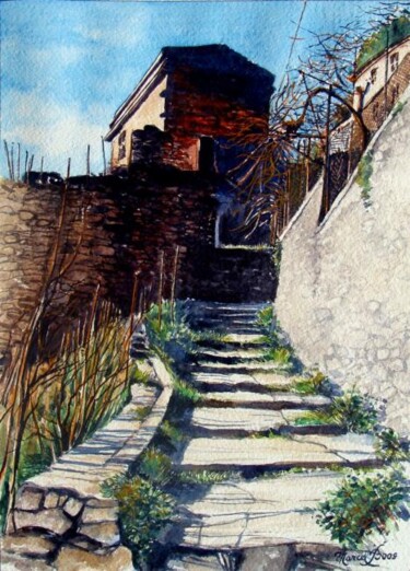 Painting titled "Montée vers....." by Marcel Boos, Original Artwork