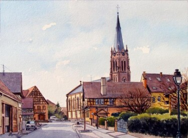 Peinture intitulée "Weitbruch 2 Village…" par Marcel Boos, Œuvre d'art originale