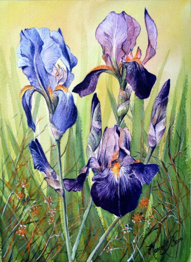 Peinture intitulée "iris-8-r.jpg" par Marcel Boos, Œuvre d'art originale