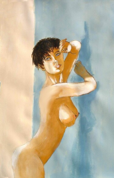 Peinture intitulée "MALY - FACE AU MUR" par Marcel Clerc, Œuvre d'art originale, Acrylique