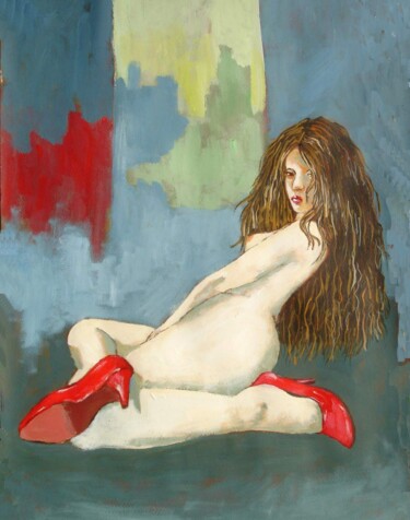 Malerei mit dem Titel "MALY - LES CHAUSSUR…" von Marcel Clerc, Original-Kunstwerk, Acryl