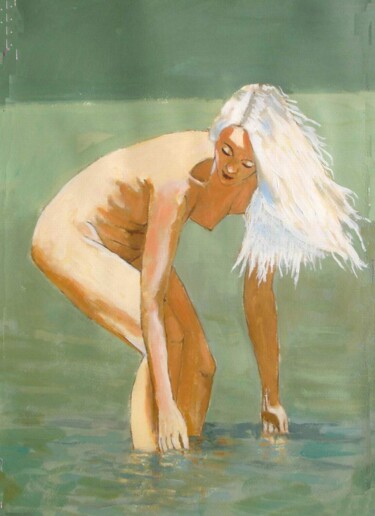 Peinture intitulée "MALY - LA RIVIÈRE" par Marcel Clerc, Œuvre d'art originale, Acrylique