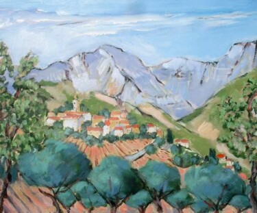 Painting titled "MALY - PAYSAGE AVEC…" by Marcel Clerc, Original Artwork