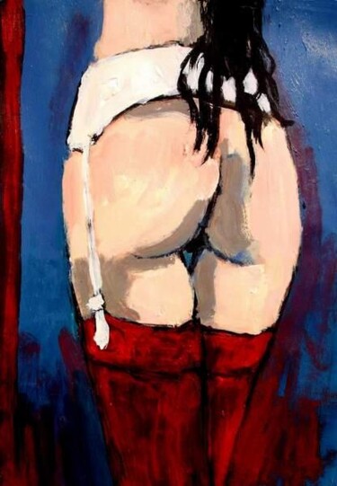 Peinture intitulée "MALY - NU SEXY" par Marcel Clerc, Œuvre d'art originale