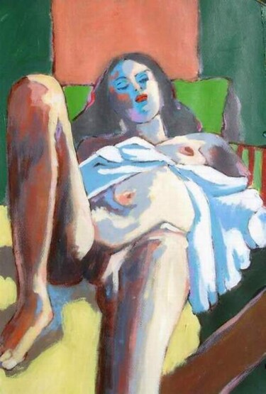 Peinture intitulée "MALY -LA SIESTE" par Marcel Clerc, Œuvre d'art originale, Acrylique