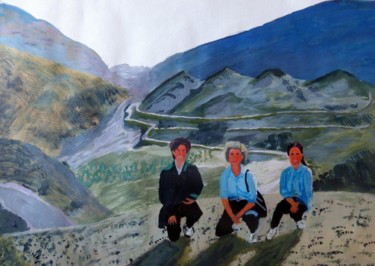Peinture intitulée "Khyber pass - Pakis…" par Marcel De Nazelle, Œuvre d'art originale, Acrylique