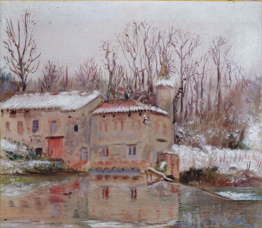 Pintura intitulada "Moulin de Briatexte…" por Marcel Duruflé, Obras de arte originais, Impressão digital Montado em Cartão