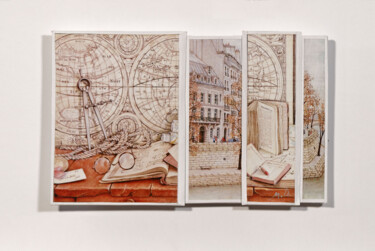 Картина под названием "PARIS: Ile St Louis," - Marcel Duruflé, Подлинное произведение искусства, Цифровая печать Установлен…