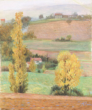 Painting titled "Paysage  à FIAC (Ta…" by Marcel Duruflé, Original Artwork, Digital Print